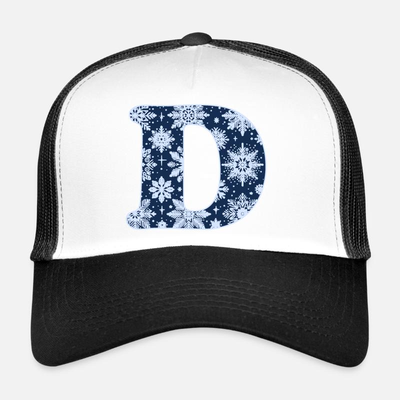 Letter D Snowflakes Trucker Cap