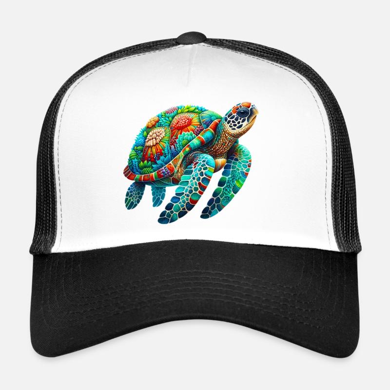 Schildkröte - Trucker Cap - Weiß/Schwarz