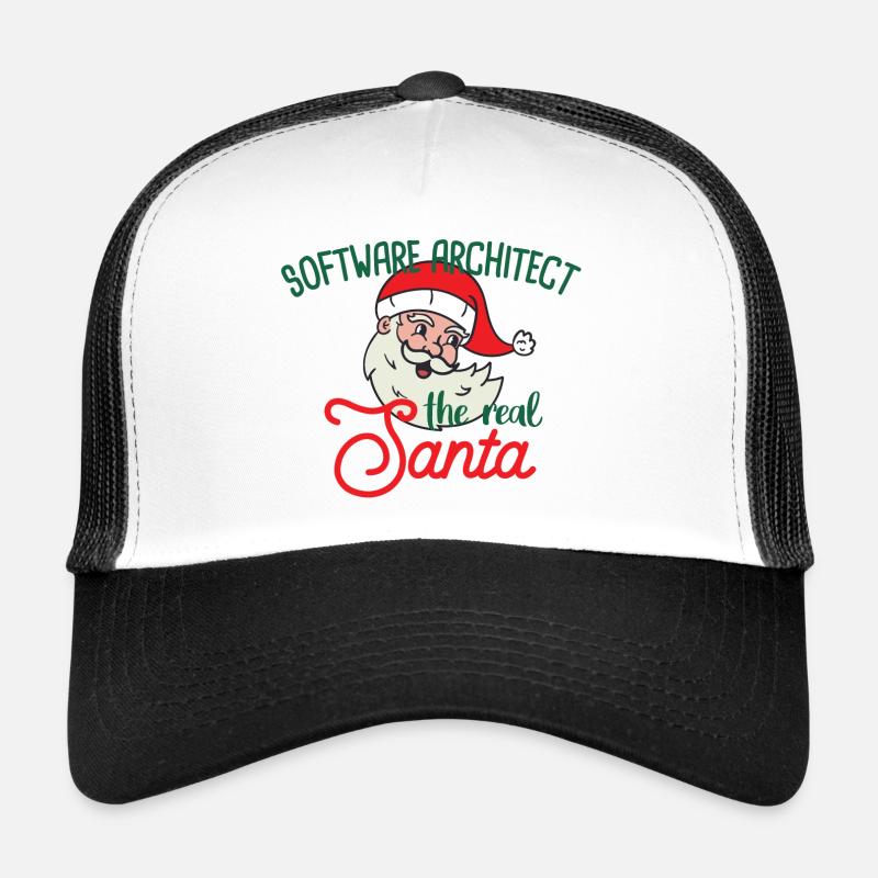 Software Architect xmas the real Santa Christmas - Trucker Cap - white/black