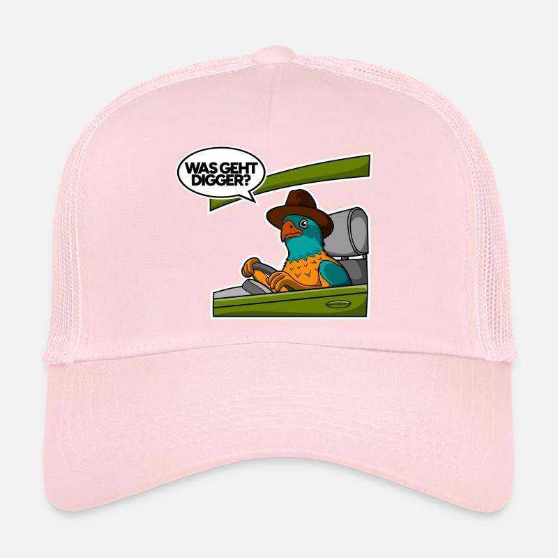 Que se passe-t-il sur Digger ? Joker à la roue, style perroquet Casquette trucker 