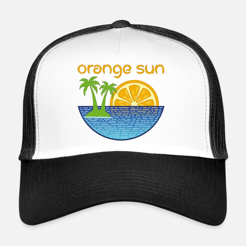 Orange Sun Trucker Cap