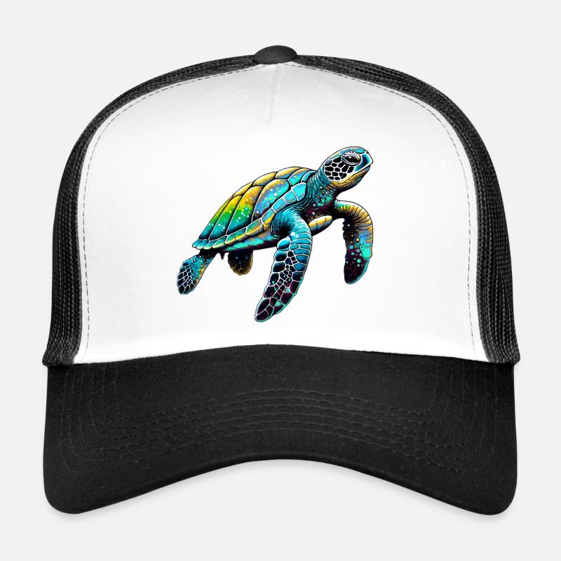 Schildkröte - Trucker Cap - Weiß/Schwarz