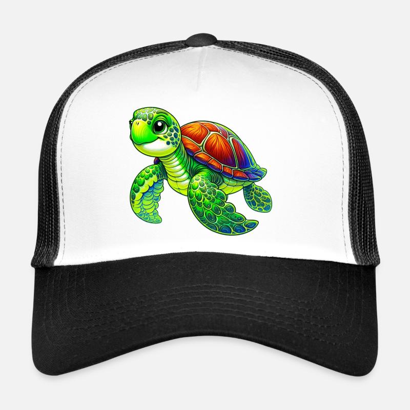 Schildkröte - Trucker Cap - Weiß/Schwarz