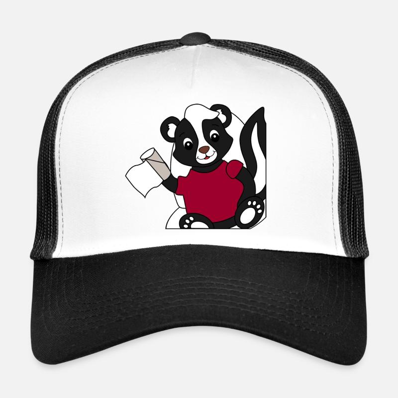 Skunk Pixie on toilet Trucker Cap