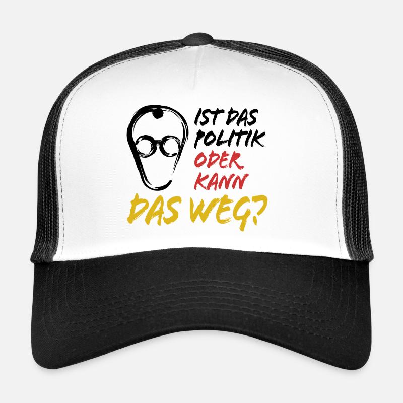 Merz - Ist das Politik oder kann das weg - Trucker Cap - Weiß/Schwarz