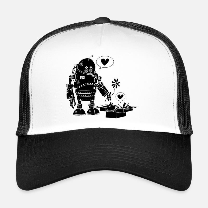 Robot Lovers (Black) Trucker Cap