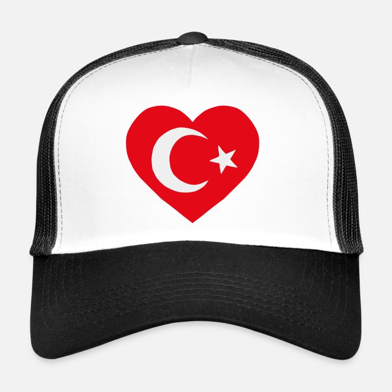 Cœur drapeau turc Casquette trucker 