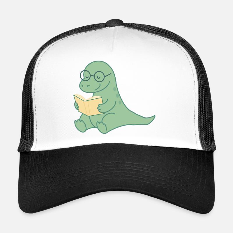 Lese Dino mit Brille – süßer Bücherfreund Trucker Cap