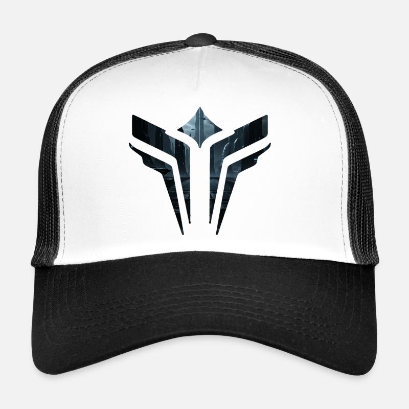 Futuristic CyberCity Skyline Design Trucker Cap