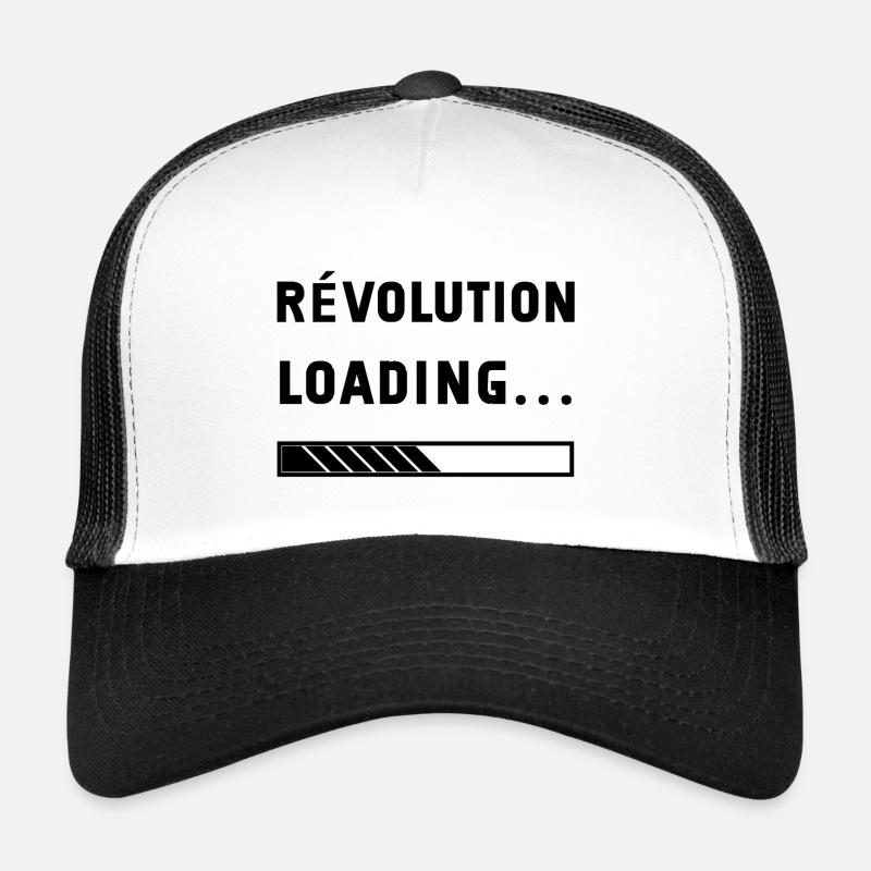 revolution loading - Casquette trucker  - blanc/noir