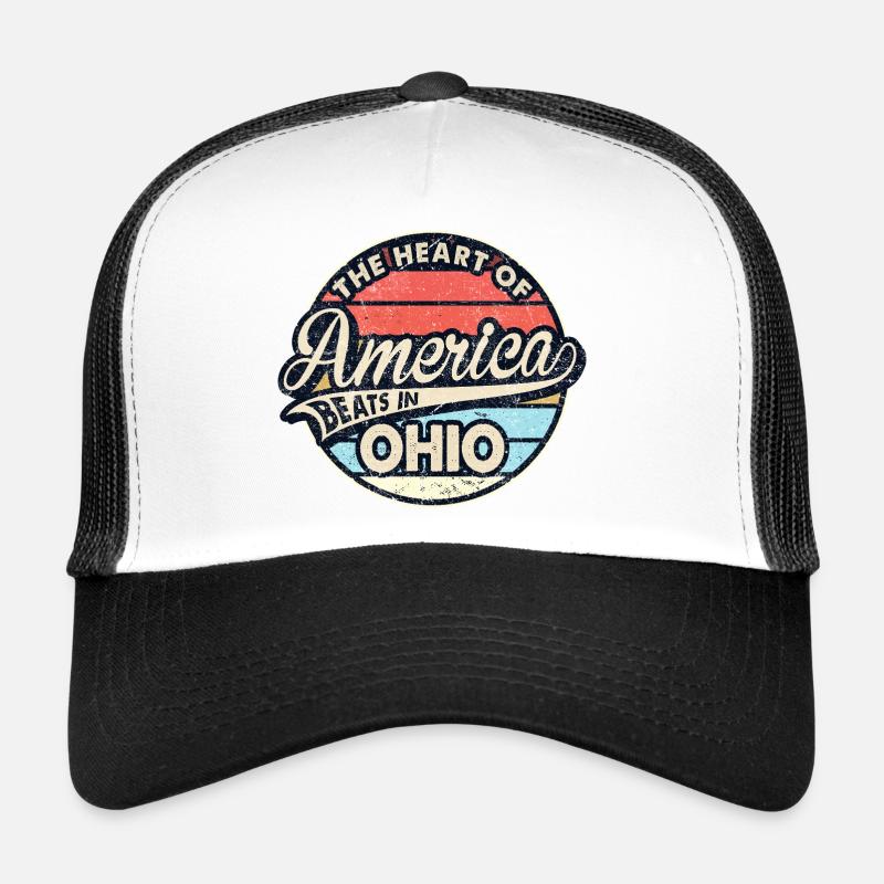 Herz von Amerika in Ohio Design Trucker Cap