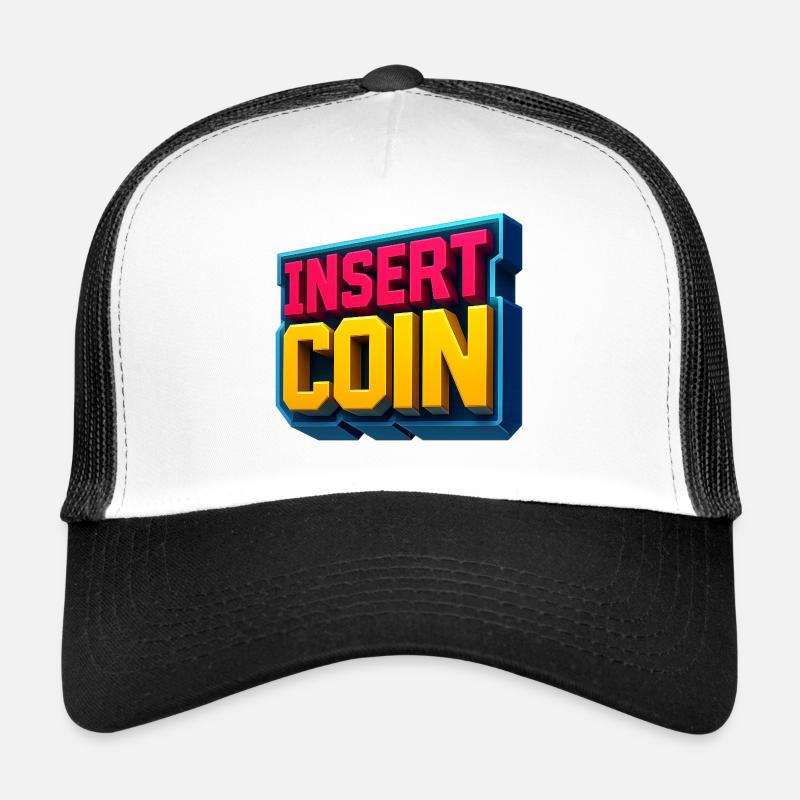 Conception de jeu rétro néon Casquette trucker 