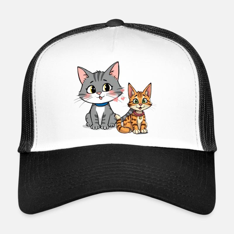 Mignon chats avec des coeurs illustration Casquette trucker 