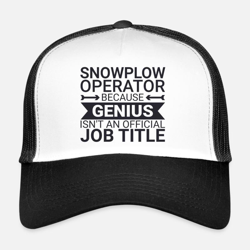 Snowplow Operator Genius Snow Plow Driver Trucker Cap