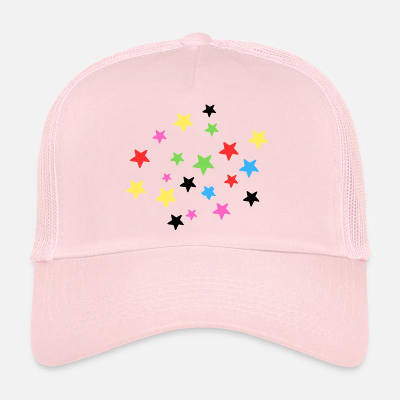 Bunte Sternenexplosion auf Stoff Trucker Cap