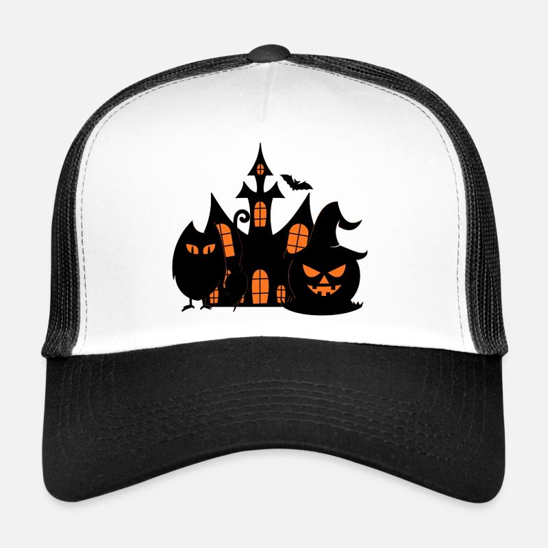 PUMPKIN_VS_OWL - Casquette trucker  - blanc/noir