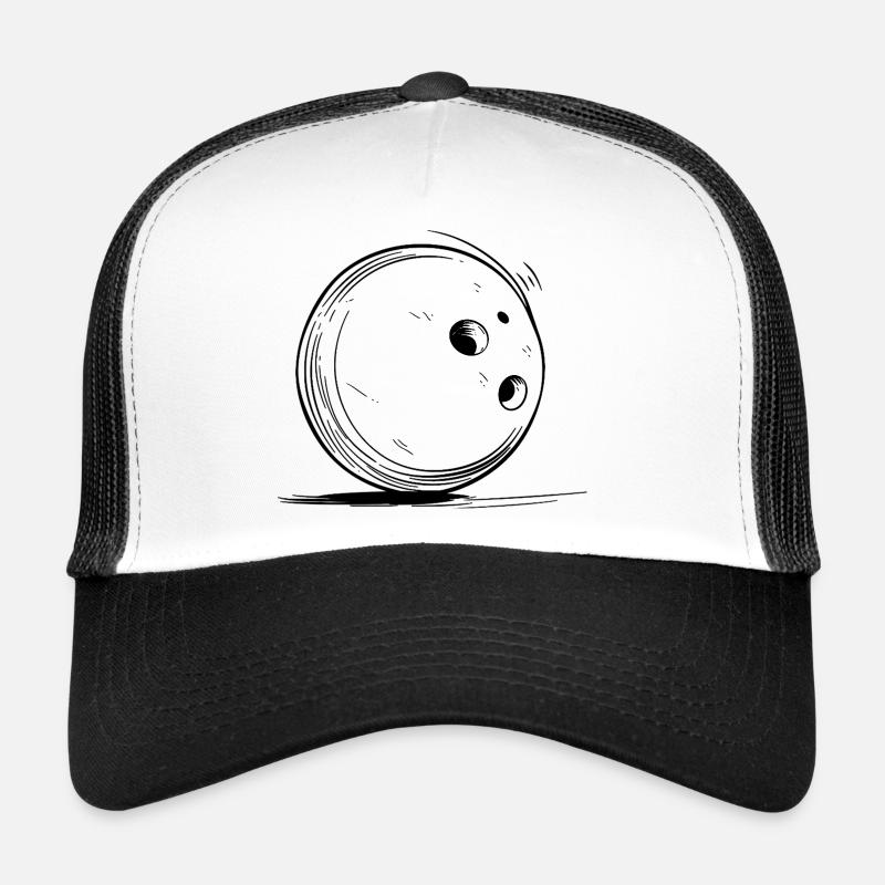 Bowling Ball Drawing Trucker Cap