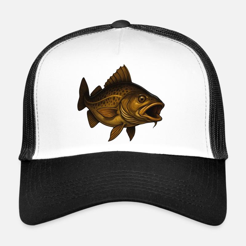 Poisson majestueux à la bouche ouverte Casquette trucker 
