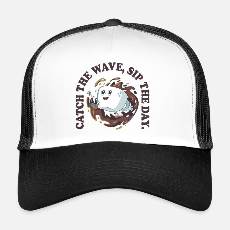Catch the Wave Sip the Day – Coffee Vibes Retro Trucker Cap