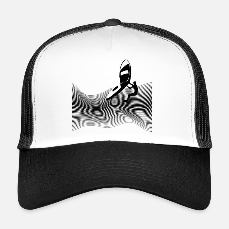 Wingfoiler sur vagues graphiques Casquette trucker 