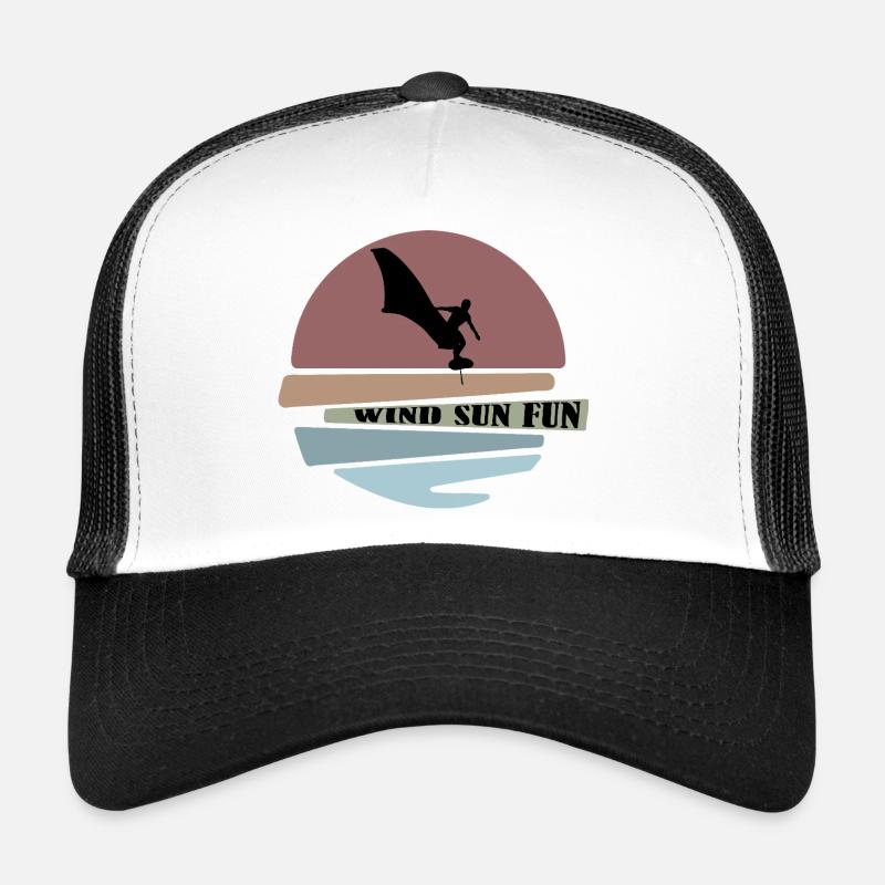 Wingfoil coucher de soleil Silhouette Casquette trucker 