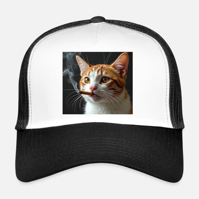 Fumer Chat Génération Z Mème Chat Fumer Casquette trucker 