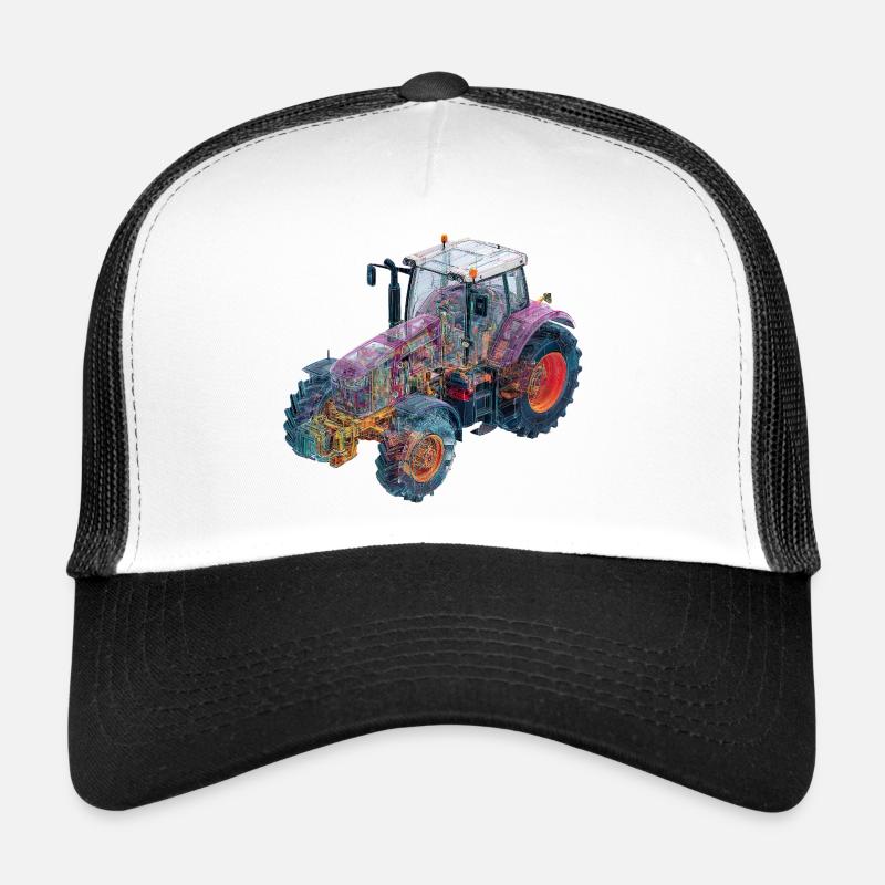 CAD X-ray tracteur couleur jeu illustration Casquette trucker 