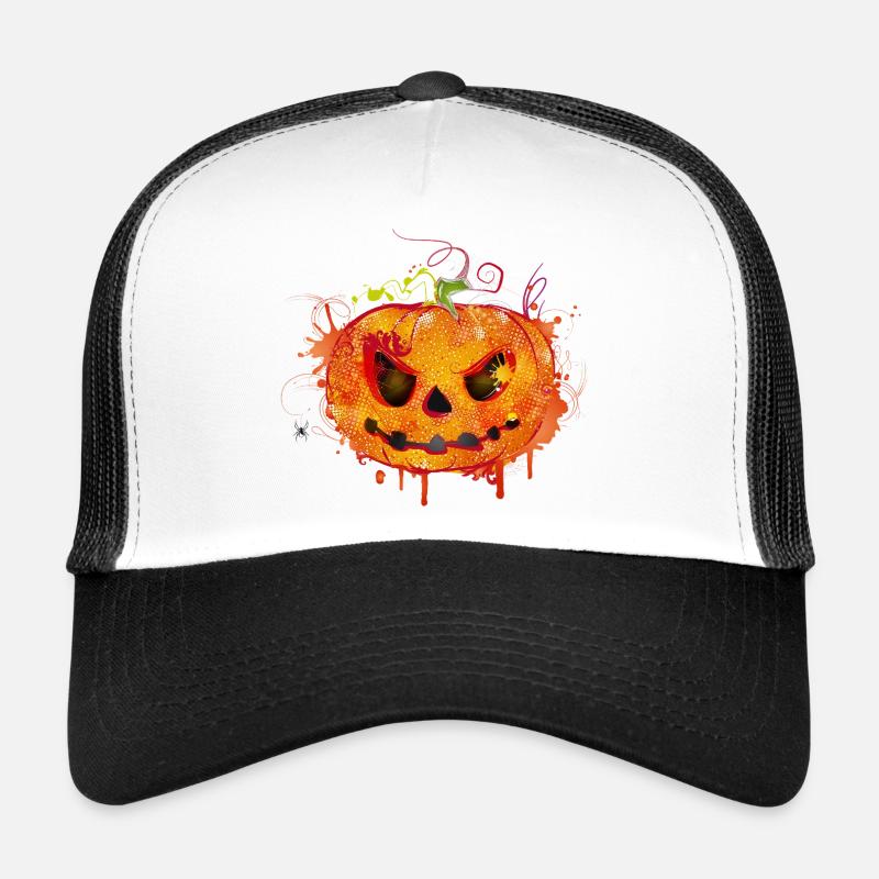 Spooky Halloween pumpkin in graffiti style Trucker Cap