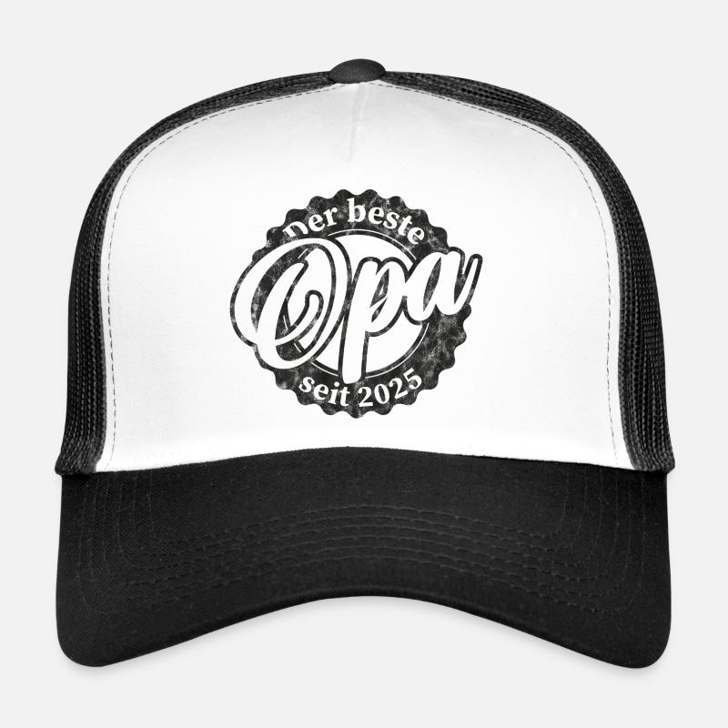 Der Beste Opa seit 2025 - Trucker Cap - Weiß/Schwarz