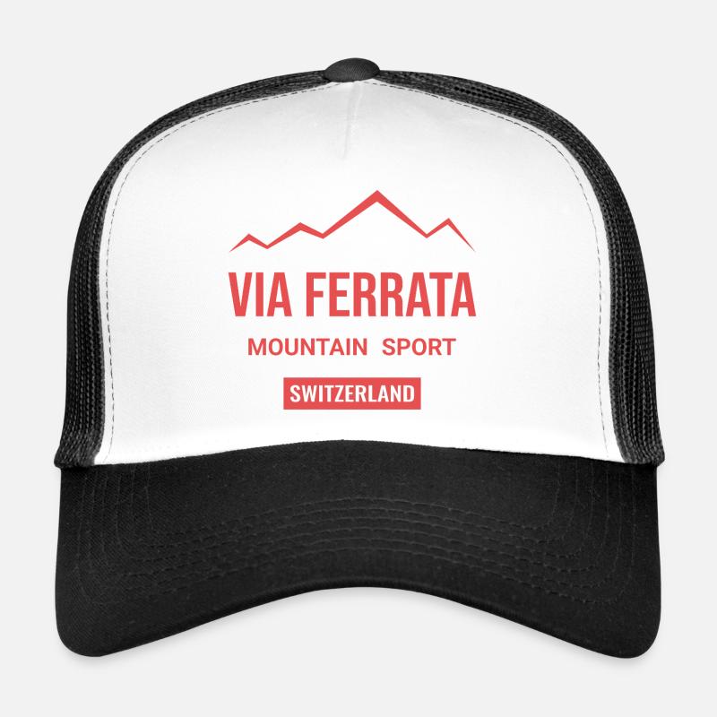 Via Ferrata Switzerland - Trucker Cap - white/black