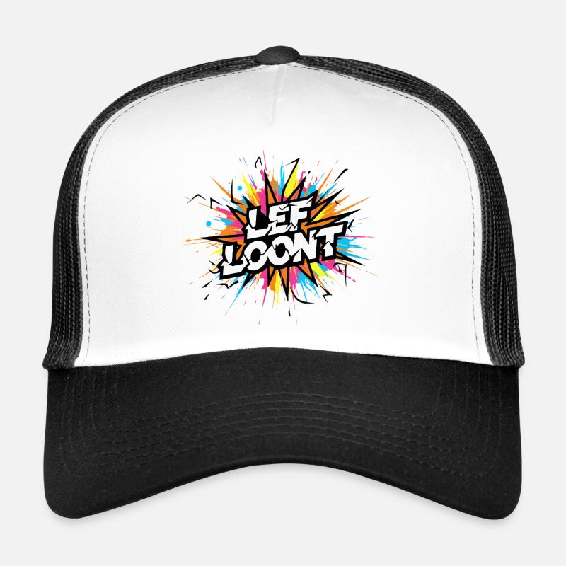 Mut zahlt sich aus Comic Explosion Text Trucker Cap
