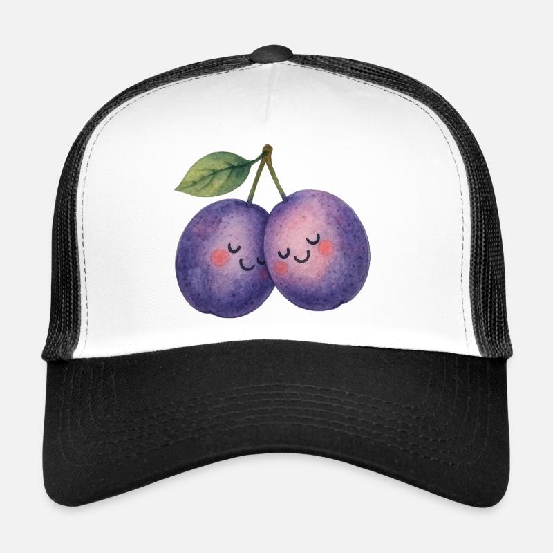 Two Plums in Love Valentine's Day Love Trucker Cap