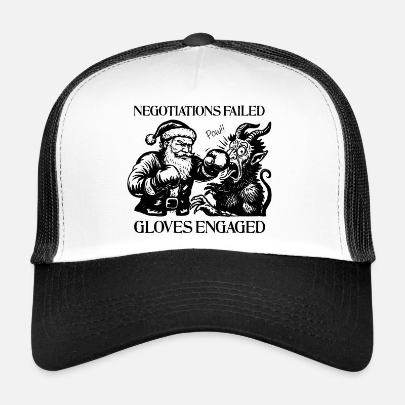 Négociations échouées : Gloves engagé - Casquette trucker  - blanc/noir