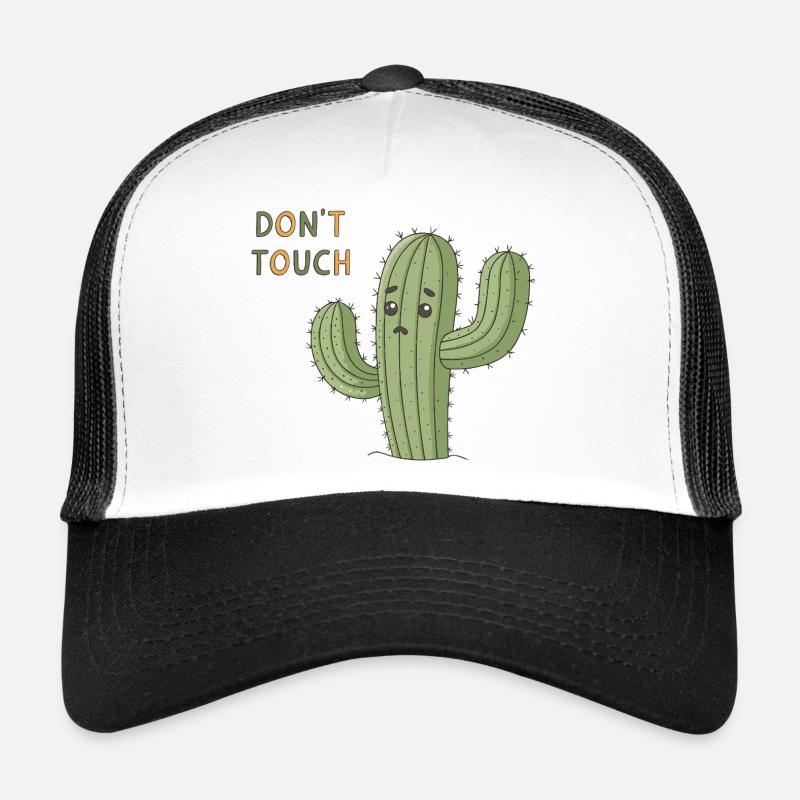 Sad Cactus Warning Don't Touch Trucker Cap