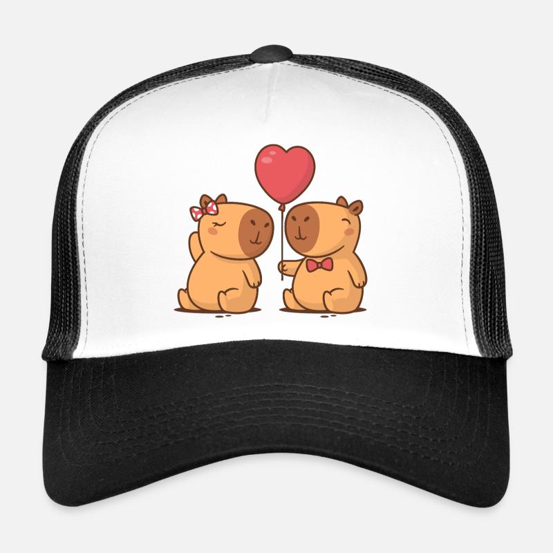 Capybara Couple Trucker Cap