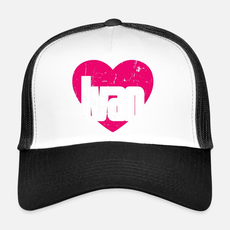J’aime Ivan Coeur Rose J’aime Ivan Casquette trucker 