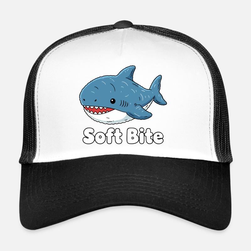 Morsure douce de requin de dessin animé : Requin mignon Casquette trucker 