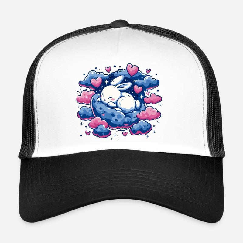 Moondream bunny on cloud heart Trucker Cap