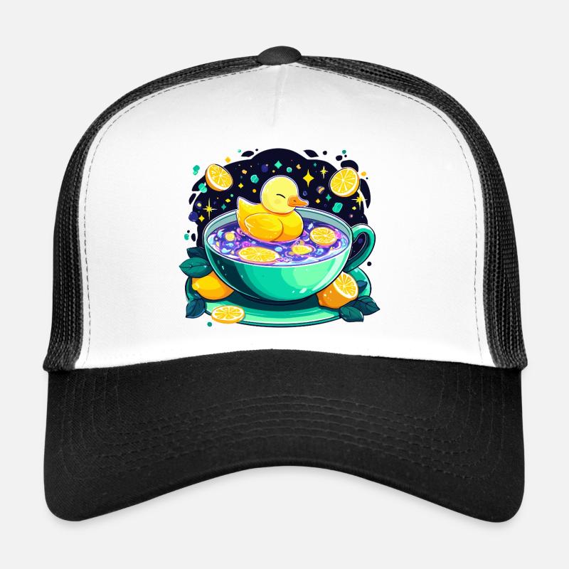 Zitrus-Ducky im Tee-Schaum Trucker Cap