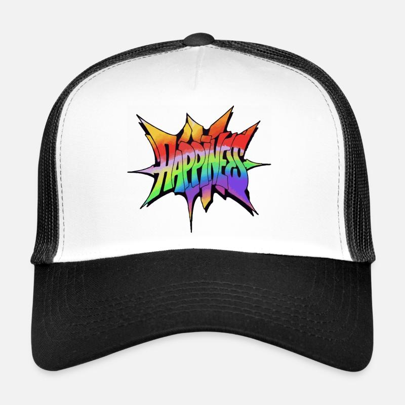 Happiness Rainbow Eruption Trucker Cap