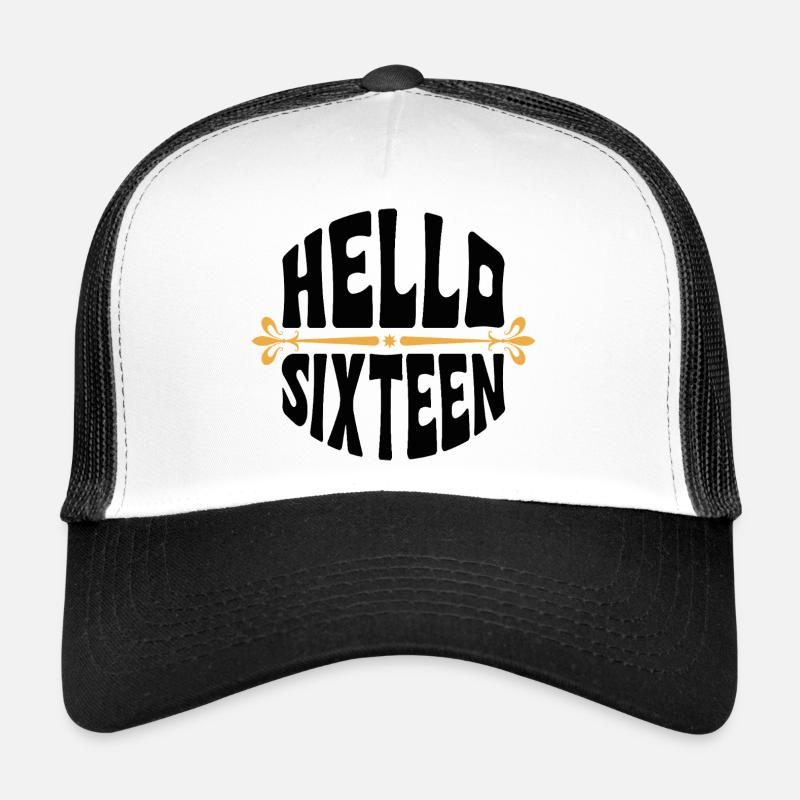 Bonjour seize ans 16 ans Designer Casquette trucker 
