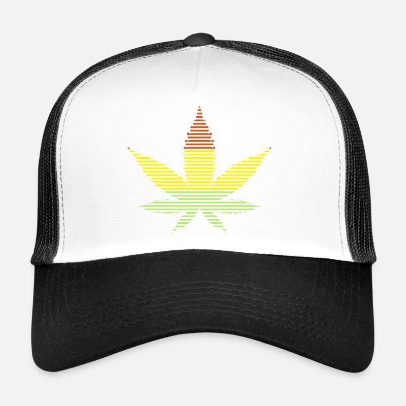 cannabis leaf Trucker Cap