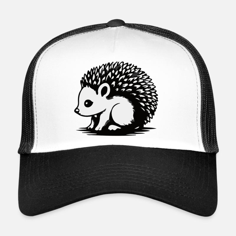 Silhouette Hérisson Monochrome Casquette trucker 