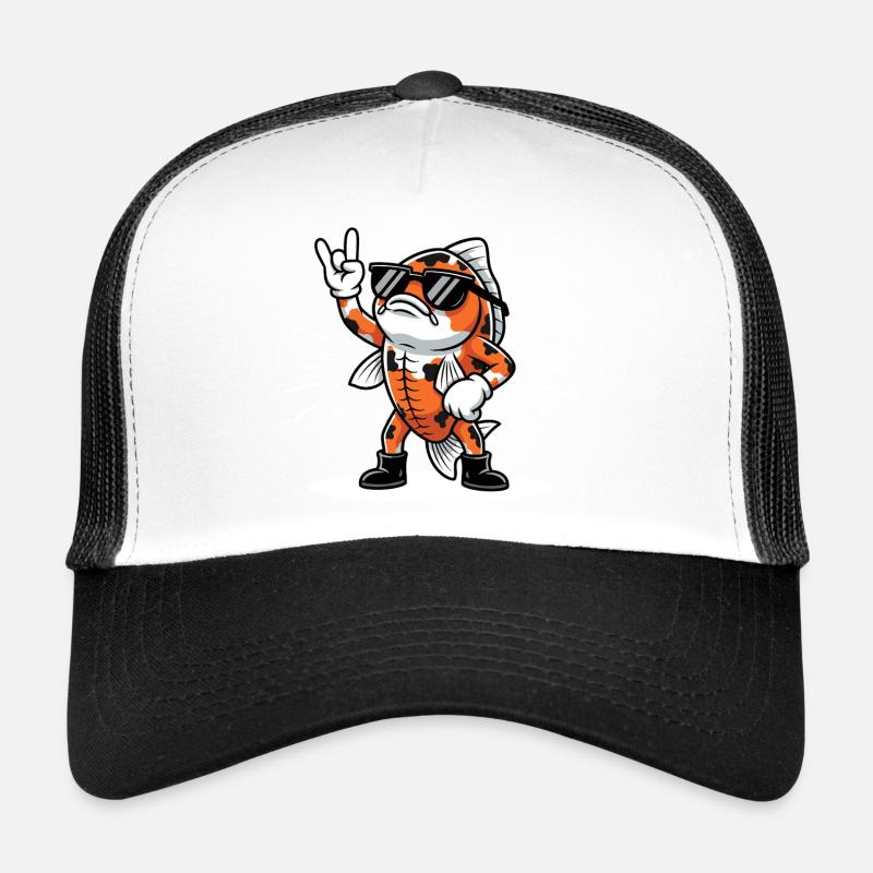Koi Rock Music Carp Grunge Gift Trucker Cap