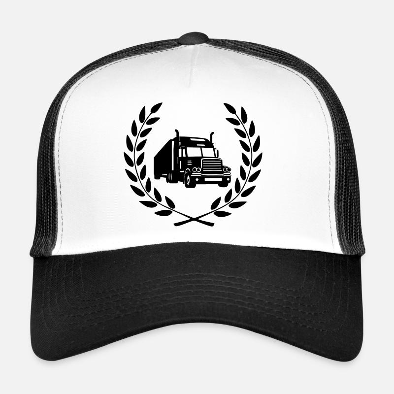 Lkw fahrer - Trucker Cap - Weiß/Schwarz