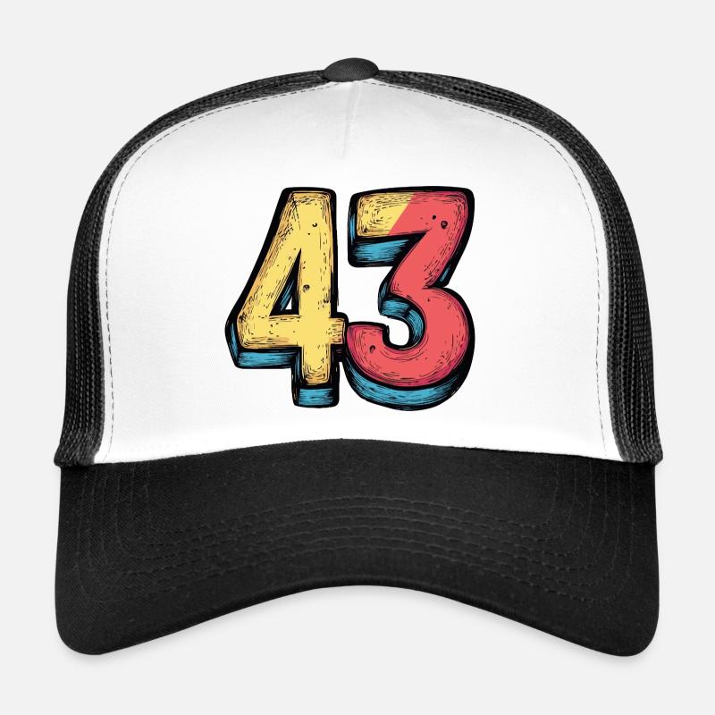 43 Nombre Coloré Casquette trucker 