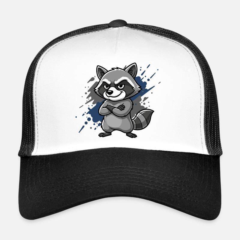 Éclaboussure bleu raton laveur sinistre Casquette trucker 