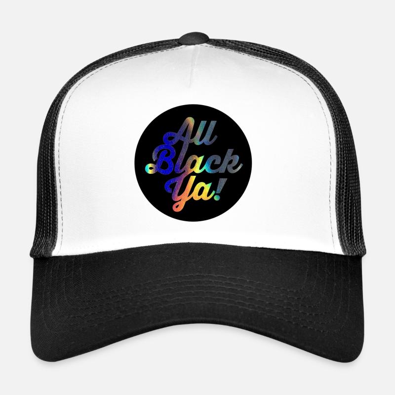 Écriture dégradée All Black Ya Casquette trucker 