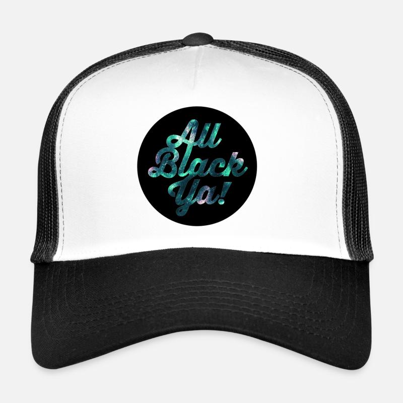 All Black Ya Galaxy Glitzer Trucker Cap