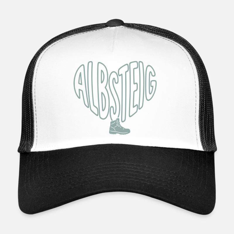 Cœur Albsteig avec des bottes de randonnée Casquette trucker 